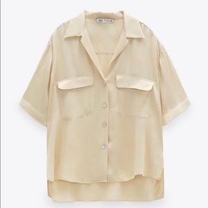 ZARA satin-effect blouse!